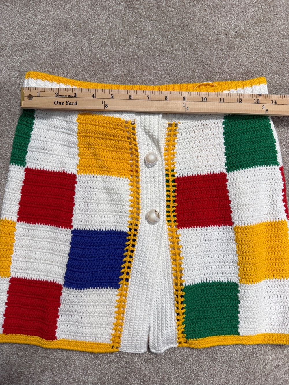 Casablanca Tennis Club Crochet Patchwork Mini Skirt | Sz Medium | New With Tags - Picture 9 of 13